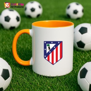 Cana Atletico Madrid Spania , cu logoul stema echipei, Cadoul Perfect - Img 43