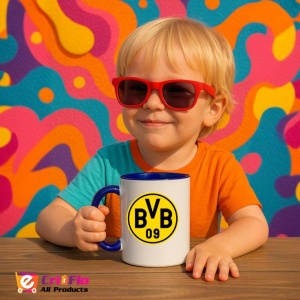 Cana Borussia Dortmund Germania , cu logoul stema echipei, Cadoul Perfect - Img 28