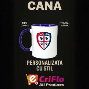 Cana Cagliari Calcio Italia , cu logoul stema echipei, Cadoul Perfect - Img 25