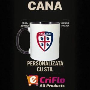 Cana Cagliari Calcio Italia , cu logoul stema echipei, Cadoul Perfect - Img 35