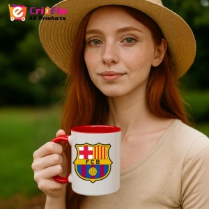 Cana FCB Spania , cu logoul stema echipei, Cadoul Perfect - Img 48