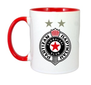 Cana FK Partizan Serbia , cu logoul stema echipei, Cadoul Perfect - Img 8