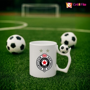 Cana FK Partizan Serbia , cu logoul stema echipei, Cadoul Perfect - Img 10