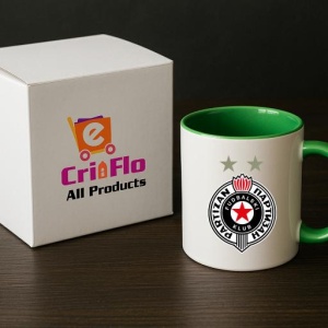 Cana FK Partizan Serbia , cu logoul stema echipei, Cadoul Perfect - Img 19