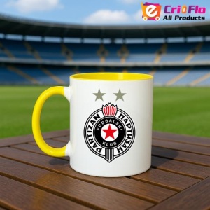 Cana FK Partizan Serbia , cu logoul stema echipei, Cadoul Perfect - Img 32