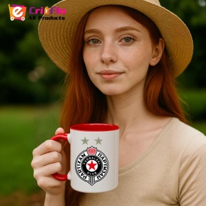 Cana FK Partizan Serbia , cu logoul stema echipei, Cadoul Perfect - Img 48