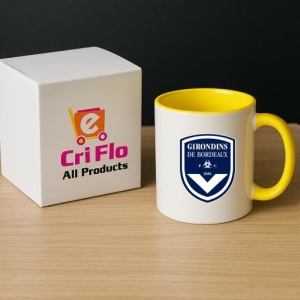 Cana Girondins de Bordeaux Franta , cu logoul stema echipei, Cadoul Perfect - Img 29