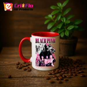 Cana K-POP cu formatia trupa KPOP BLACKPINK AUTOGRAF ROSU 615 - Img 47