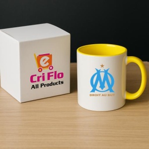 Cana Olympique de Marseille Franta , cu logoul stema echipei, Cadoul Perfect - Img 29