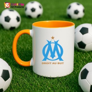 Cana Olympique de Marseille Franta , cu logoul stema echipei, Cadoul Perfect - Img 43