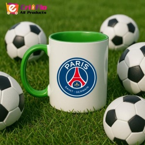 Cana Paris Saint Germain Franta , cu logoul stema echipei, Cadoul Perfect - Img 23