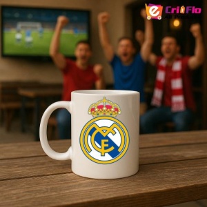 Cana Real Madrid CF Spania , cu logoul stema echipei, Cadoul Perfect - Img 18
