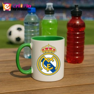 Cana Real Madrid CF Spania , cu logoul stema echipei, Cadoul Perfect - Img 21