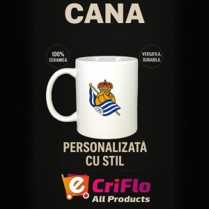 Cana Real Sociedad Spania , cu logoul stema echipei, Cadoul Perfect - Img 15