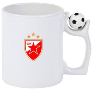 Cana Red Star Belgrade Serbia , cu logoul stema echipei, Cadoul Perfect