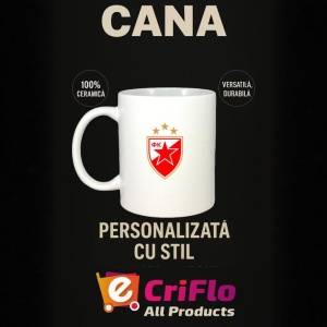 Cana Red Star Belgrade Serbia , cu logoul stema echipei, Cadoul Perfect - Img 15