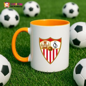 Cana Sevilla FC Spania , cu logoul stema echipei, Cadoul Perfect - Img 43