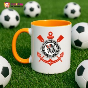 Cana Sport Club Corinthians Paulista Brazilia , cu logoul stema echipei, Cadoul Perfect - Img 43