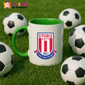 Cana Stoke City Anglia , cu logoul stema echipei, Cadoul Perfect - Img 23