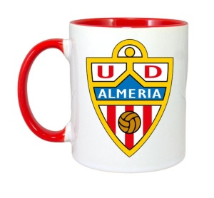 Cana UD Almeria Spania , cu logoul stema echipei, Cadoul Perfect - Img 8