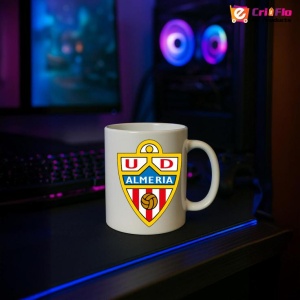 Cana UD Almeria Spania , cu logoul stema echipei, Cadoul Perfect - Img 16