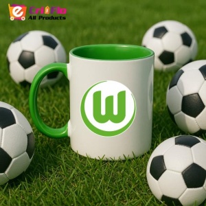 Cana VfL Wolfsburg Germania , cu logoul stema echipei, Cadoul Perfect - Img 23