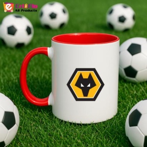 Cana Wolverhampton Wanderers Anglia , cu logoul stema echipei, Cadoul Perfect - Img 46