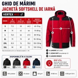 Geacă Bărbați tip Jachetă Softshell de Iarnă, Impermeabilă și Călduroasă – Vertex W55 - Img 5