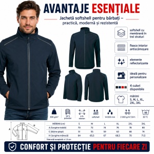 Geacă Bărbați tip Jachetă Softshell fără Glugă, Impermeabilă și Elastică – Valley 536 - Img 5