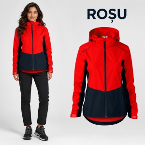 Geacă Damă tip Jachetă Impermeabilă cu Glugă Detașabilă, Ușoară și Windproof – Rainbow 539 - Img 15