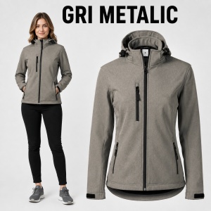 Geacă Damă tip Jachetă Softshell cu Glugă Detașabilă, Impermeabilă și Elastică – Performance 521 - Img 14