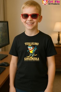 Gorgonzola The Ski Shark ** Tricou Tralalero Tralala Copii | Dama | Barbat - Img 5