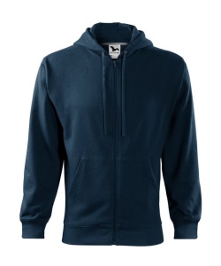 Hanorac barbat tip bluza cu fermoar si 2 buzunare de culoare albastru marin