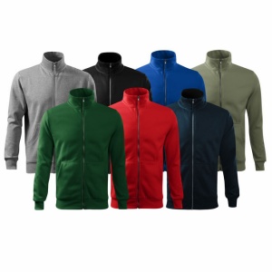 Imagine de prezentare pentru hanorac barbat cu fermoar si culorile disponibile albastru, rosu, verde, gri, negru, khaki