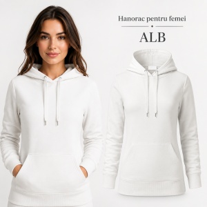 Hanorac Damă cu Glugă și Buzunar Marsupiu Malfini F14 Cape Free – 320 g/m² - Img 11