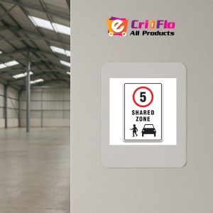 Indicator 10 KM SHARED ZONE SIGN, Sticker autocolant - Img 3