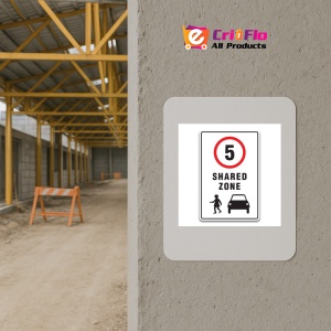 Indicator 10 KM SHARED ZONE SIGN, Sticker autocolant - Img 5