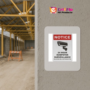 Indicator 24 Hour CCTV Surveillance Sign, Sticker autocolant - Img 5