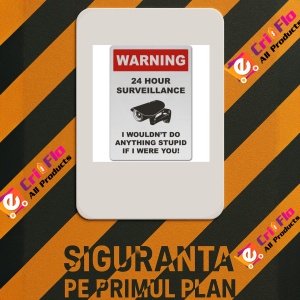 Indicator 24 Hour Dumpster Surveillance Sign, Sticker autocolant - Img 2