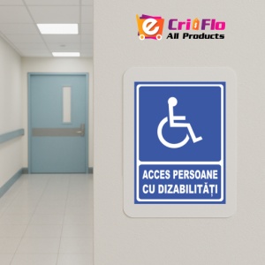 Indicator Acces persoane cu dizabilitati, Sticker autocolant - Img 5