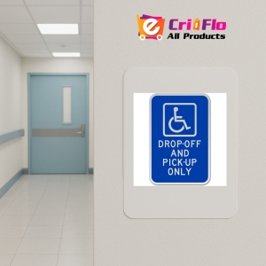 Indicator Accessible Drop-Off and Pick-Up Sign, Sticker autocolant - Img 5