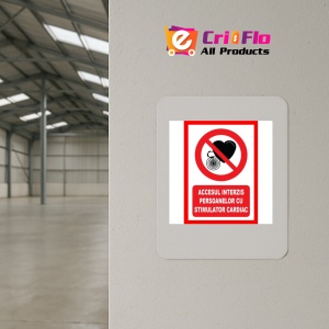 Indicator Accesul interzis persoanelor cu stimulator cardiac, Sticker autocolant - Img 3