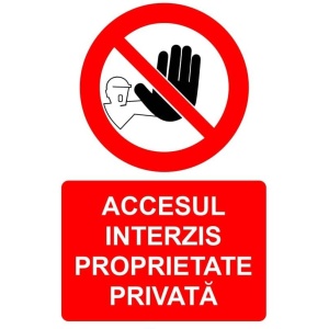 Indicator Accesul interzis proprietate privata indicator de interzicere, Sticker autocolant