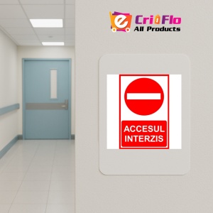 Indicator Accesul interzis, Sticker autocolant - Img 5