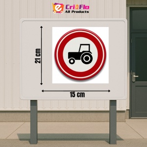 Indicator Accesul interzis tractoarelor si masinilor autopropulsate pentru lucrari, Sticker autocolant - Img 2