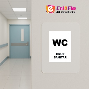 Indicator Alb wc grup sanitar, Sticker autocolant - Img 5