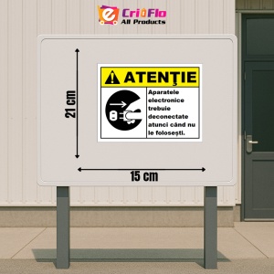 Indicator aparatele electronice trebuie deconectate atunci cand nu le folosesti, Sticker autocolant - Img 2
