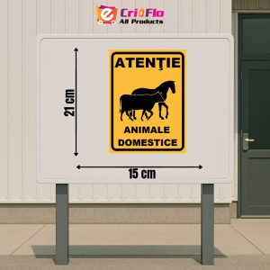 Indicator Atentie animale domestice, Sticker autocolant - Img 2