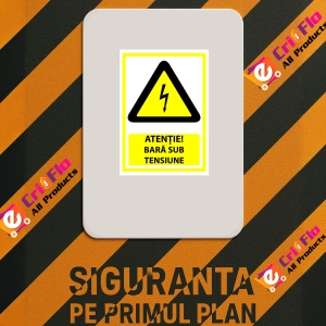 Indicator Atentie bara sub tensiune, Sticker autocolant - Img 3