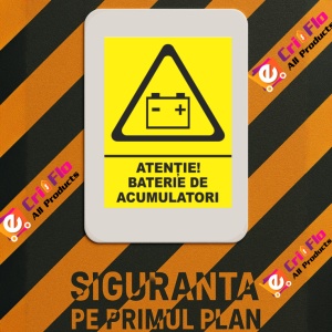 Indicator Atentie baterie de acumulatori, Sticker autocolant - Img 3